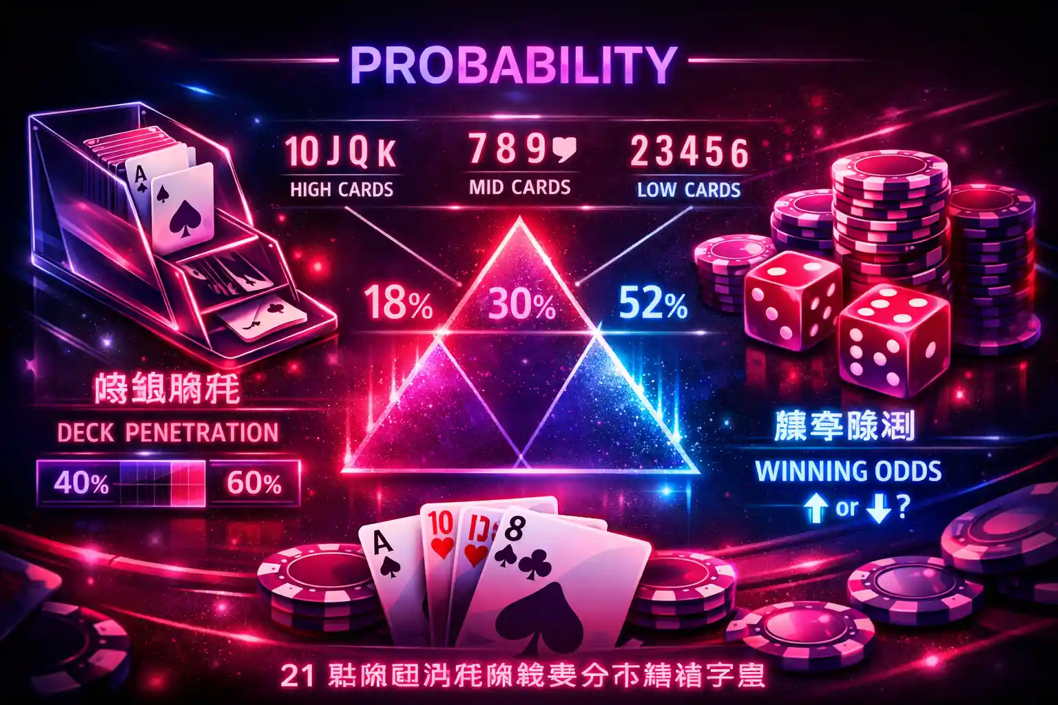 21點牌組概率結構示意圖