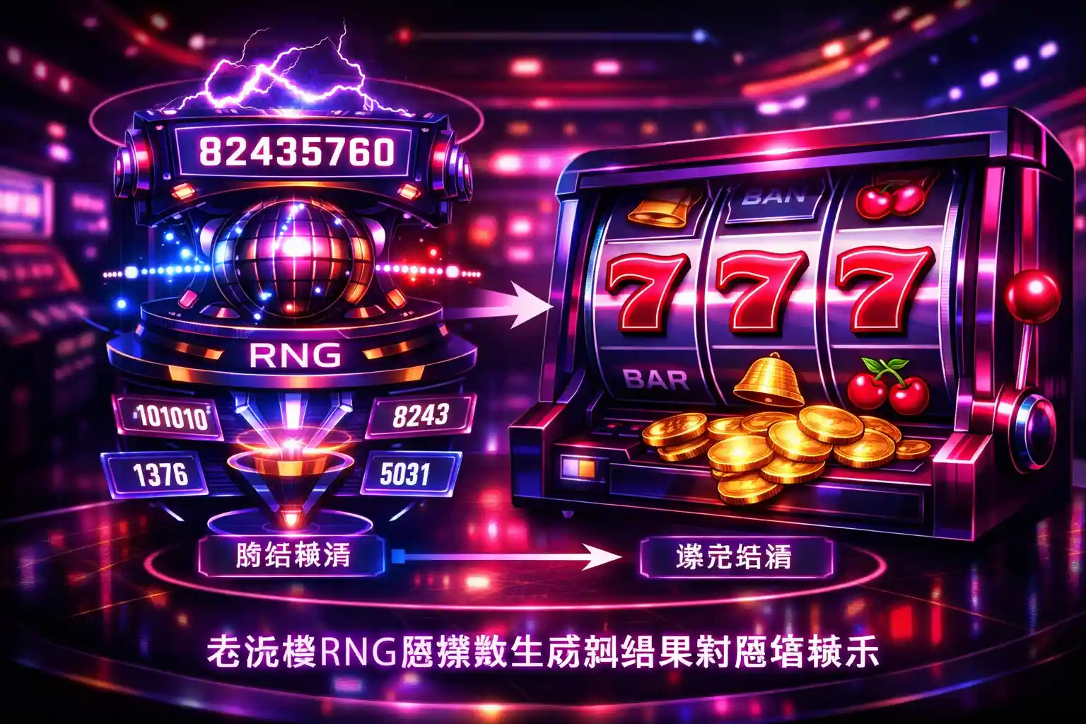 老虎機RNG隨機生成機制示意圖