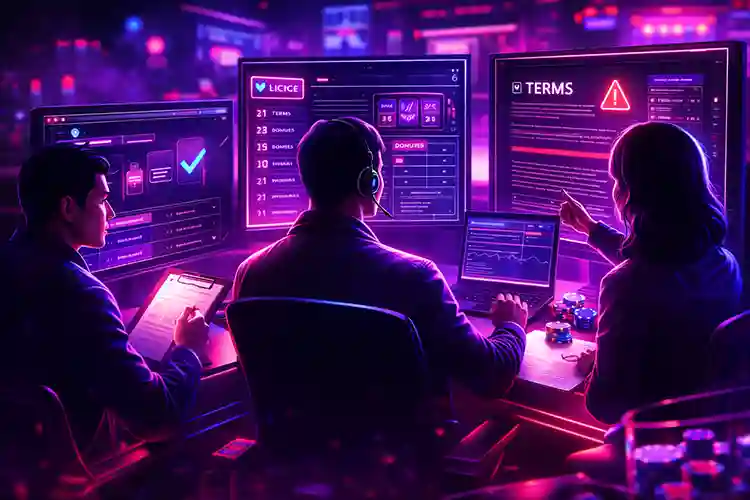 香港現金網評測團隊整理場館資料與條款重點的內容工作場景