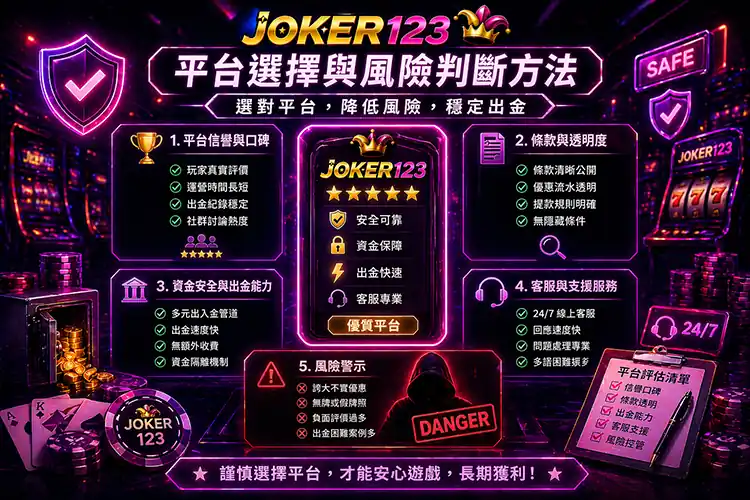 joker123 平台篩選與風險判斷方法