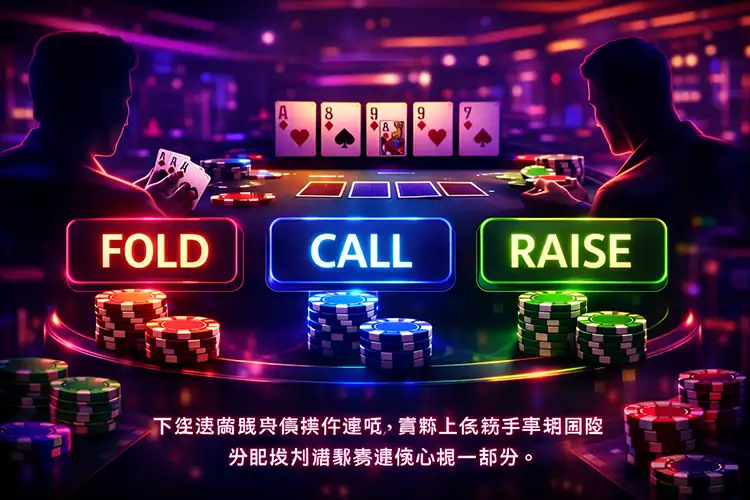 poker 新手理解跟注加注與棄牌的風險決策邏輯