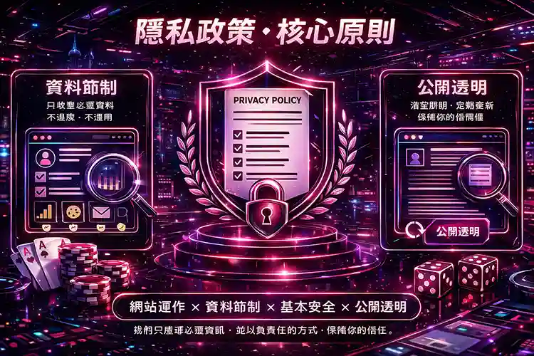 hkbetguru 隱私政策以網站運作資料節制與公開透明作為核心原則